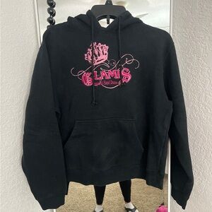 glam Black and Pink Hoodie